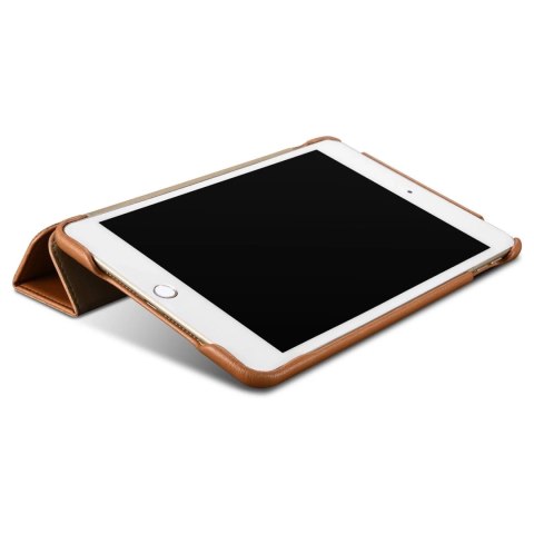 ICarer Leather Folio etui do iPad mini 5 skórzany pokrowiec smart case brązowy (RID800-BN)