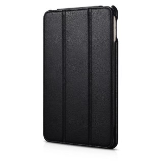 ICarer Leather Folio etui do iPad mini 5 skórzany pokrowiec smart case czarny (RID800-BK)