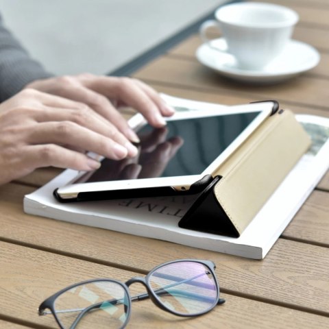 ICarer Leather Folio etui do iPad mini 5 skórzany pokrowiec smart case czarny (RID800-BK)