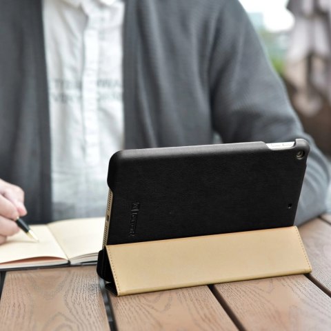 ICarer Leather Folio etui do iPad mini 5 skórzany pokrowiec smart case czarny (RID800-BK)