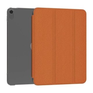 Kingxbar Business Series magnetyczne etui Smart Cover Sleep podstawka iPad Air 2020 / 2022 pomarańczowy