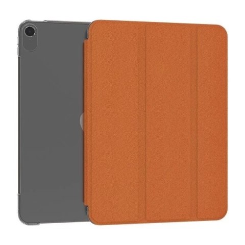 Kingxbar Business Series magnetyczne etui Smart Cover Sleep podstawka iPad Air 2020 / 2022 pomarańczowy