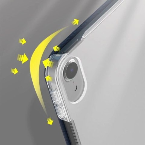 Kingxbar Business Series magnetyczne etui Smart Cover Sleep podstawka iPad Air 2020 / 2022 pomarańczowy