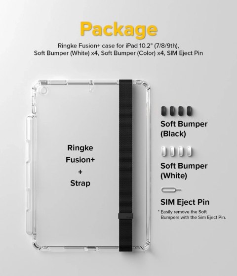 Ringke Fusion etui pokrowiec z żelową ramką iPad 10.2'' 2021 / 2020 / 2019 czarny (FPS586R55)