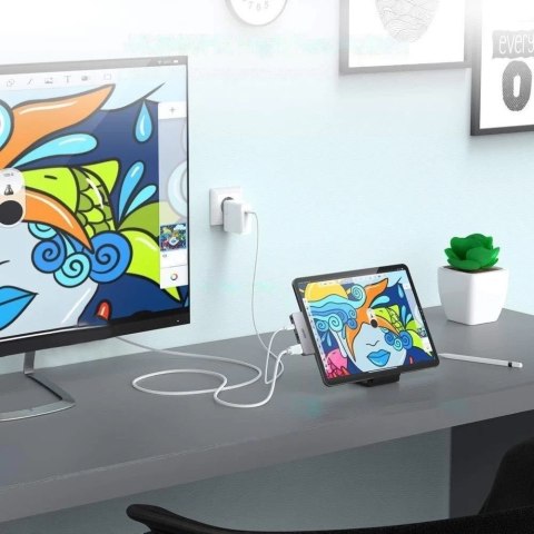 Choetech stacja dokująca do Apple iPad Pro adapter HUB USB Typ C 4w1 60W PD czarny (HUB-M13)