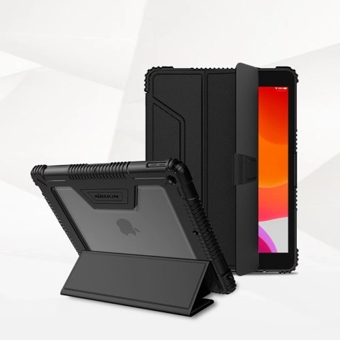 Nillkin Bumper Leather Case Pro pancerne etui Smart Cover z osłoną na aparat i podstawką iPad 10.2'' 2021 / iPad 10.2'' 2020 / i