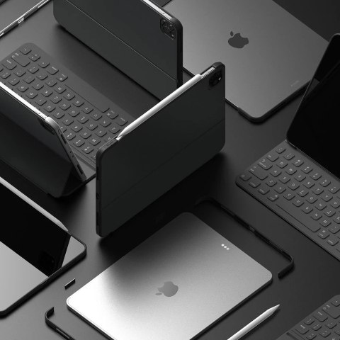 Ringke Frame Shield etui samoprzylepna ochronna ramka na boki iPad Pro 11'' 2020 / iPad Pro 11'' 2018 srebrny (Apple Pencil Frie