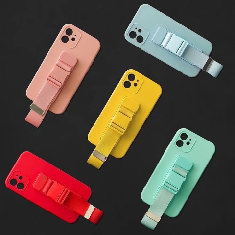 Rope Case silikonowe etui ze smyczą torebka smycz pasek do Samsung Galaxy A33 5G czerwony