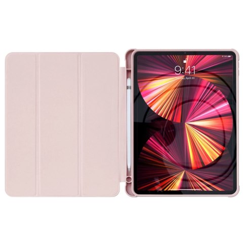 Stand Tablet Case etui Smart Cover pokrowiec na iPad Pro 11'' 2021 z funkcją podstawki różowy