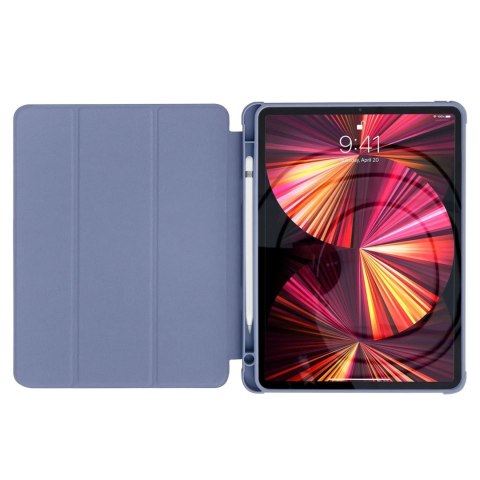 Stand Tablet Case etui Smart Cover pokrowiec na iPad Pro 12.9 2020 / 2021 / 2022 / iPad Air 13 2024 z funkcją podstawki niebiesk