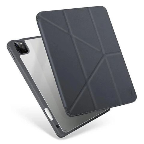UNIQ etui Moven iPad Pro 12.9 2020 / 2021 / 2022 / iPad Air 13 2024 Antimicrobial szary/charcoal grey