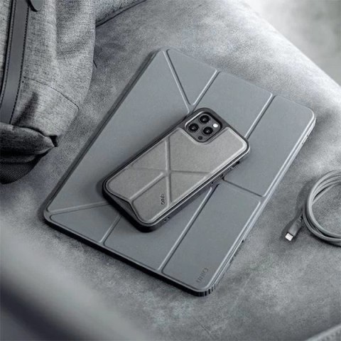 UNIQ etui Moven iPad Pro 12.9 2020 / 2021 / 2022 / iPad Air 13 2024 Antimicrobial szary/charcoal grey