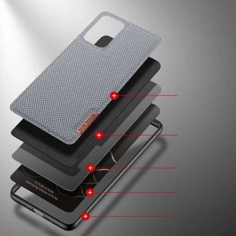 Dux Ducis Fino etui pokrowiec pokryty nylonowym materiałem Samsung Galaxy A33 5G niebieski