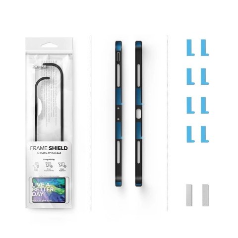 Ringke Frame Shield etui samoprzylepna ochronna ramka na boki iPad Pro 11'' 2020 / iPad Pro 11'' 2018 czarny (Apple Pencil Frien