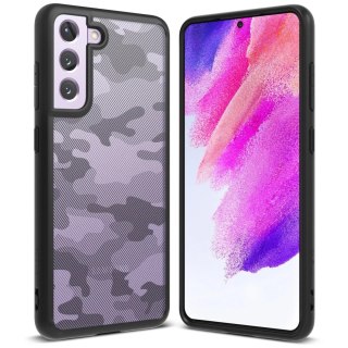 Ringke Fusion Matte etui pokrowiec z żelową ramką Samsung Galaxy S21 FE czarny Camo Black (FM576E73)