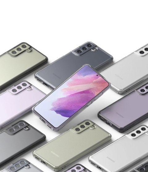 Ringke Fusion Matte etui pokrowiec z żelową ramką Samsung Galaxy S21 FE czarny Camo Black (FM576E73)