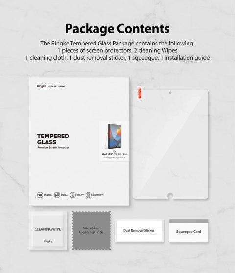 Ringke Invisible Defender ID Glass szkło hartowane do iPad 10.2'' 2021