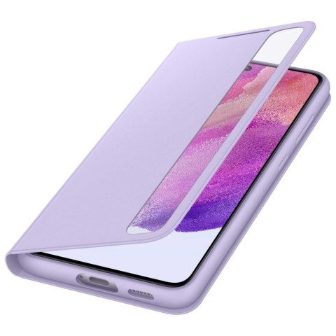 Samsung Smart Clear View Cover futerał antybakteryjne etui z inteligentną klapką Samsung Galaxy S21 FE lawendowy (EF-ZG990CVE)