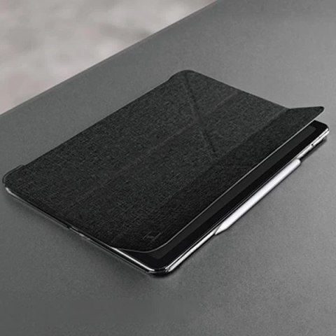 UNIQ etui Yorker Kanvas iPad Pro 12.9 2020 / 2021 / 2022 / iPad Air 13 2024 czarny/obsidian knit black