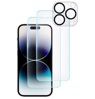 2x Szkło hartowane na ekran + szkło na obiektyw Supreme Set do Apple iPhone 14 Pro Clear
