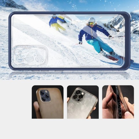 Clear 3in1 etui do Samsung Galaxy S20 FE 5G żelowy pokrowiec z ramką niebieski