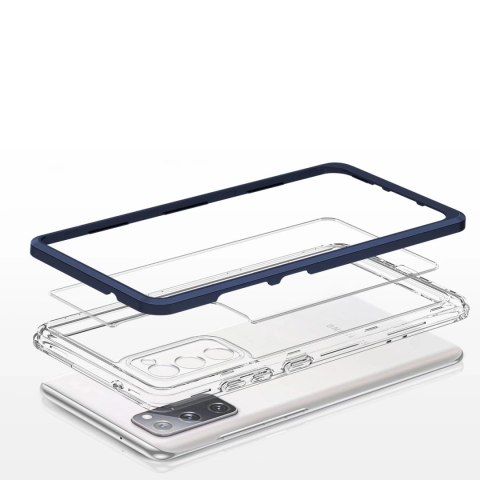 Clear 3in1 etui do Samsung Galaxy S20 FE 5G żelowy pokrowiec z ramką niebieski
