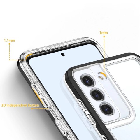 Clear 3in1 etui do Samsung Galaxy S21 5G żelowy pokrowiec z ramką czarny