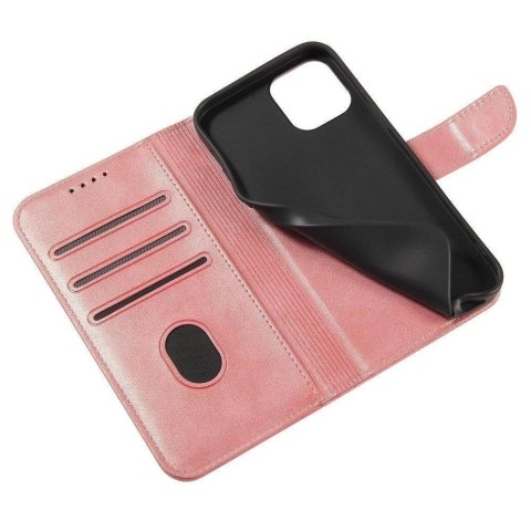 Magnet Case elegancki futerał etui pokrowiec z klapką i funkcją podstawki Samsung Galaxy A33 5G różowy