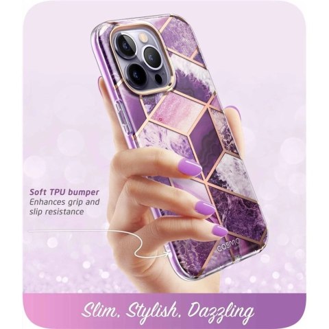 Supcase cosmo iphone 14 pro max marble purple