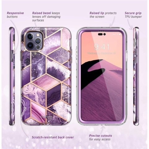 Supcase cosmo iphone 14 pro max marble purple