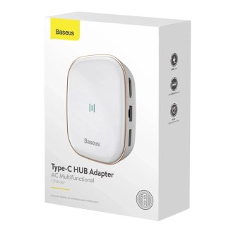 Baseus 6w1 wielofunkcyjny HUB USB Typ C, czytnik kart pamięci, zewnętrzna karta sieciowa (USB 3.0, RJ45, HDMI, SD, micro SD) Pow