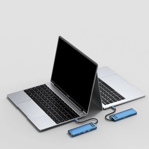Baseus Metal Gleam 8w1 wielofunkcyjny HUB USB Typ C - USB Typ C Power Delivery 100W / HDMI 4K 30Hz / czytnik kart SD i microSD /