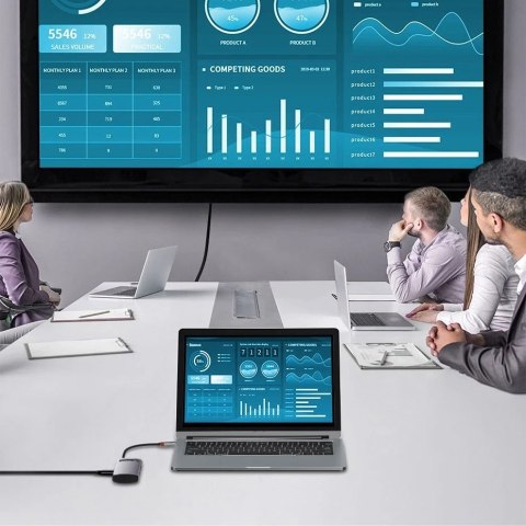 Baseus Metal Gleam Series multifunkcjonalny HUB USB 5w1 USB Typ C PD 100W HDMI szary (WKWG020013)