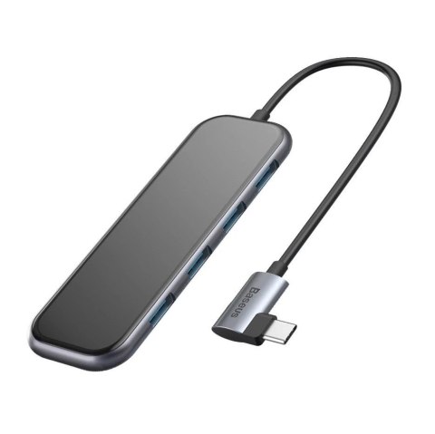 Baseus adapter przejściówka HUB USB Typ C na 4x USB 3.0 / USB Typ C PD do MacBook / PC szary (CAHUB-EZ0G)