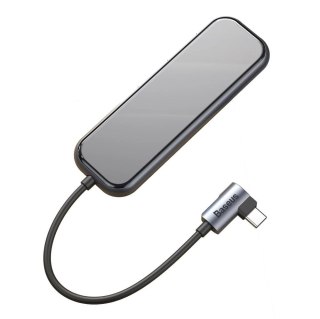 Baseus adapter przejściówka HUB USB Typ C na 4x USB 3.0 / USB Typ C PD do MacBook / PC szary (CAHUB-EZ0G)