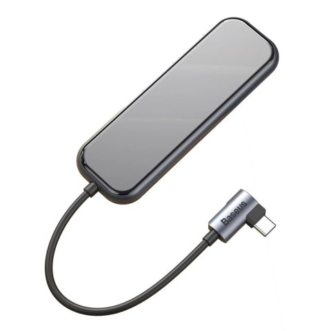 Baseus adapter przejściówka HUB USB Typ C na 4x USB 3.0 / USB Typ C PD do MacBook / PC szary (CAHUB-EZ0G)