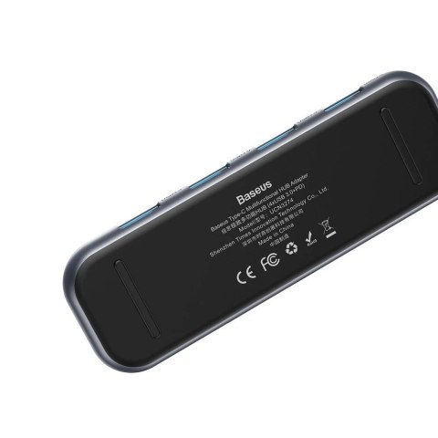 Baseus adapter przejściówka HUB USB Typ C na 4x USB 3.0 / USB Typ C PD do MacBook / PC szary (CAHUB-EZ0G)