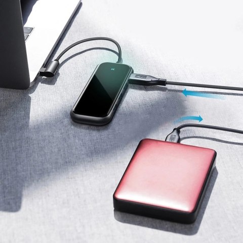 Baseus adapter przejściówka HUB USB Typ C na 4x USB 3.0 / USB Typ C PD do MacBook / PC szary (CAHUB-EZ0G)