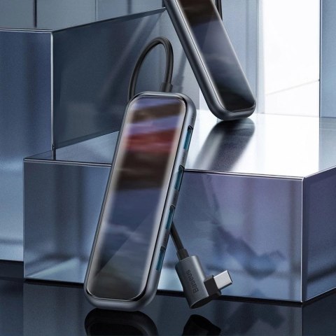 Baseus adapter przejściówka HUB USB Typ C na 4x USB 3.0 / USB Typ C PD do MacBook / PC szary (CAHUB-EZ0G)