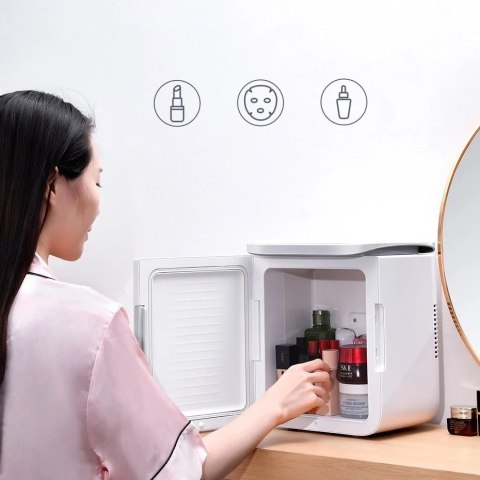 Baseus mini przenośna lodówka turystyczna + podgrzewacz 6L różowy (ACXBW-A04)