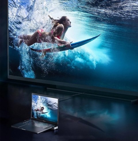 Baseus podstawka wielofunkcyjny HUB USB Typ C - USB 3.0 / RJ45 / 3,5 mm mini jack / HDMI / USB Typ C / Thunderbolt 3 do MacBook 