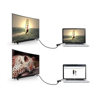 Choetech HUB-M03 przejściówka adapter USB Typ C - HDMI + USB-C Power Delivery czarny (HUB-M03)