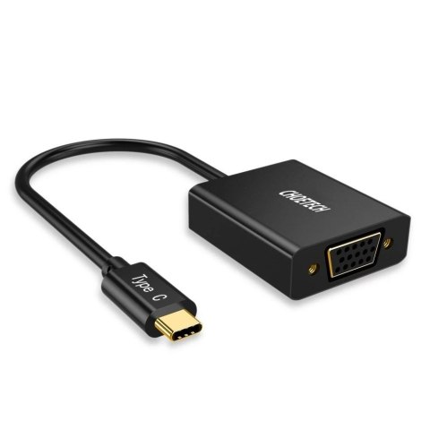 Choetech jednokierunkowa przejściówka adapter HUB USB Typ C na VGA czarna (HUB-V01)