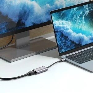 Choetech jednokierunkowy kabel adapter przejściówka z USB Typ C (meski) na HDMI (żeński) 8K 60Hz szary (HUB-H16)
