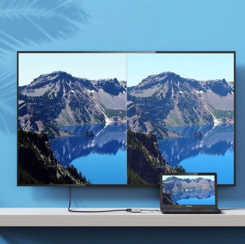 Choetech jednokierunkowy kabel adapter przejściówka z USB Typ C (meski) na HDMI (żeński) 8K 60Hz szary (HUB-H16)