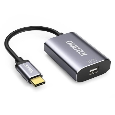 Choetech jednokierunkowy kabel przejściówka adapter z USB Typ C na mini DisplayPort 4K 60Hz szary (HUB-M06)