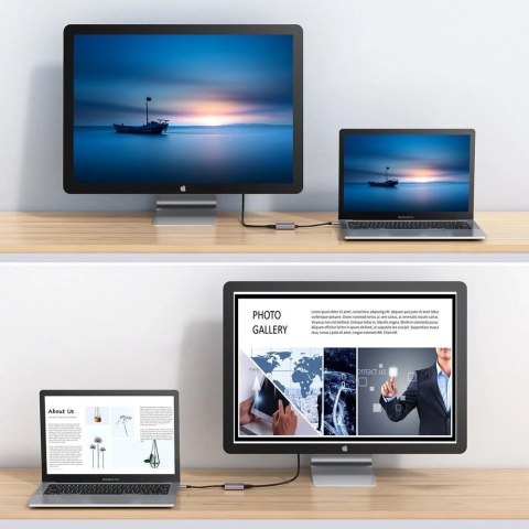 Choetech jednokierunkowy kabel przejściówka adapter z USB Typ C na mini DisplayPort 4K 60Hz szary (HUB-M06)