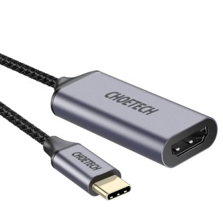 Choetech przejściówka adapter HUB USB Typ C (męski) na HDMI (żeński) 4K 60Hz szary (HUB-H10)