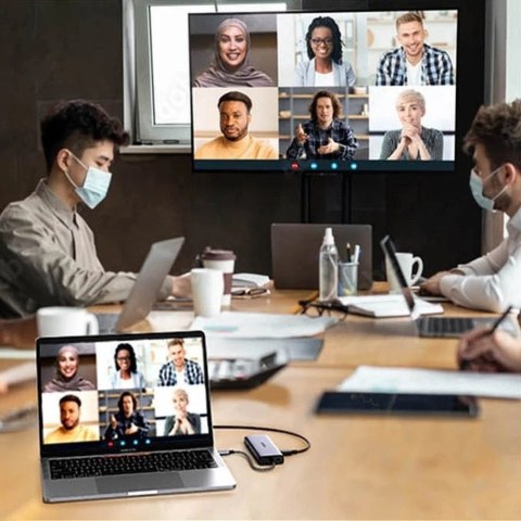 Czytnik kart Ugreen 9w1 wielofunkcyjny HUB USB Typ C - 2x USB 3.2 Gen 1 / 1x USB 2.0 / 2x HDMI 4K 60Hz / SD i TF / USB Typ C PD 