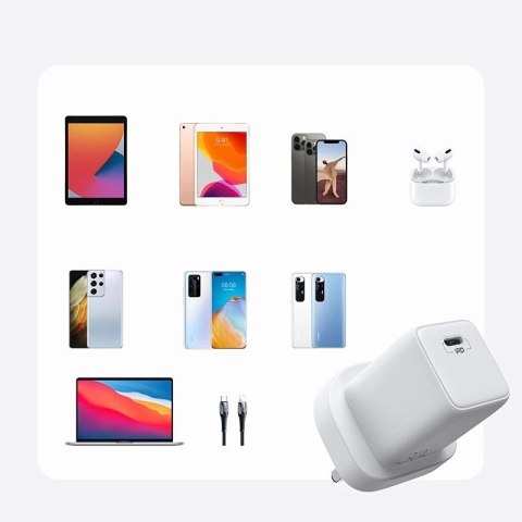 Joyroom ładowarka sieciowa USB Typ C 30W Power Delivery 3A (wtyczka UK) biały (L-P301)